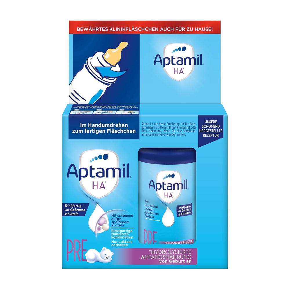 Aptamil HA Pre Ready to Drink – Hydrolyzed milk for infants from birth – 4 x 2 x 90 ml