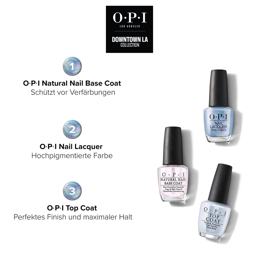 OPI Nail Lacquer in Shades of Blue and Green - Quick-drying, chip-resistant and long-wearing nail polish - lasts up to 7 days - with ProWide extra-wide brush