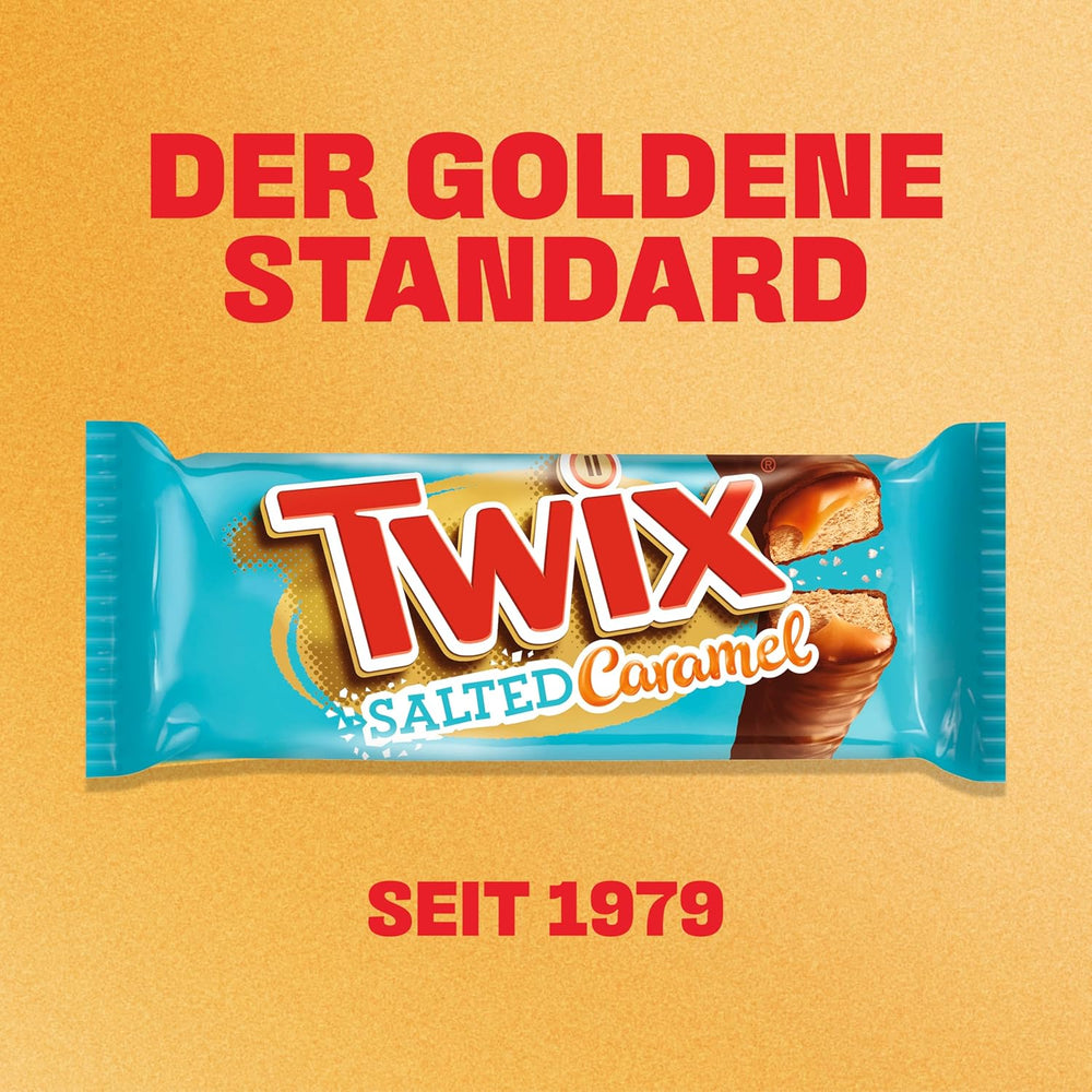 Twix Salted Caramel Chocolate Bars | Bulk pack of chocolate | 30 double bars (30 x 46g)
