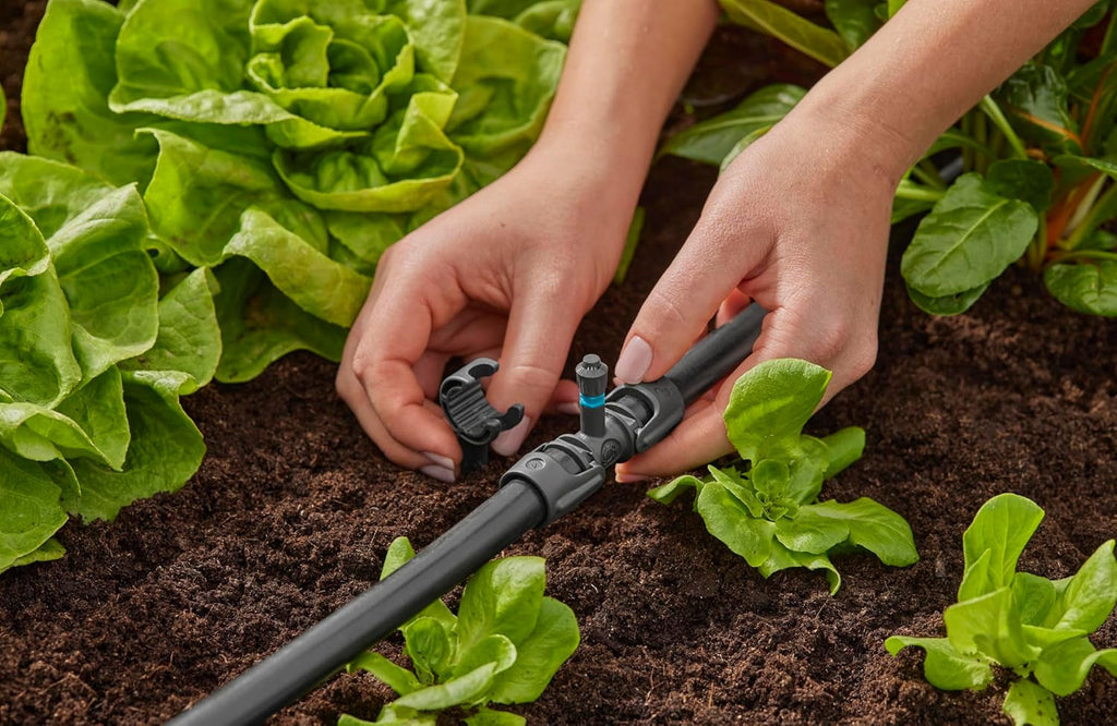 Piesă în T Gardena Micro-Drip-System pentru duze de pulverizare: Conectare între țevi de 13 mm și o duză de pulverizare, udare automată a plantelor, tehnologie de conectare rapidă și ușoară, reutilizabilă (13206-20)