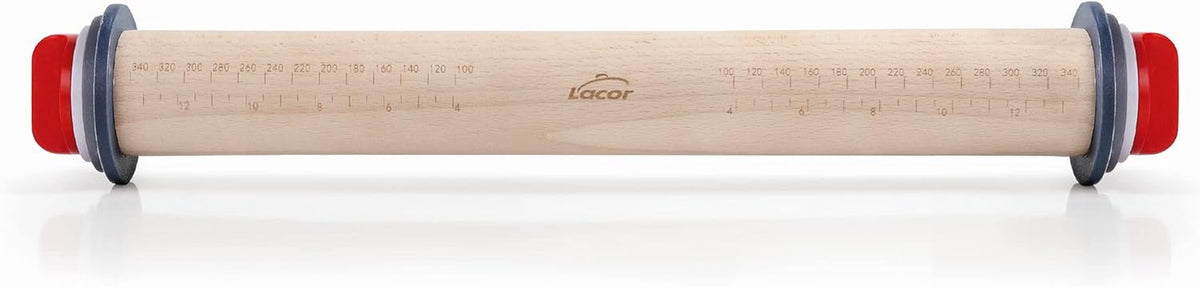 67142 Teigroller Buchenholz 34 cm with Weinring, Holz, Brown, 42 x 6 x 6 cm