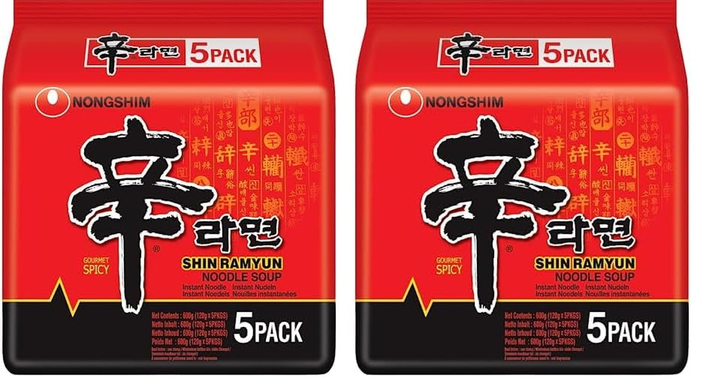 Nongshim - Shin Ramyun Instant Noodles - Multi Pack (20 x 120g) - Product design may vary