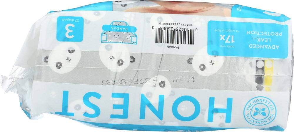 – Eco-friendly and high-quality disposable diapers, Pandas, size 3 (7.3–12.7 kg), 27 pieces