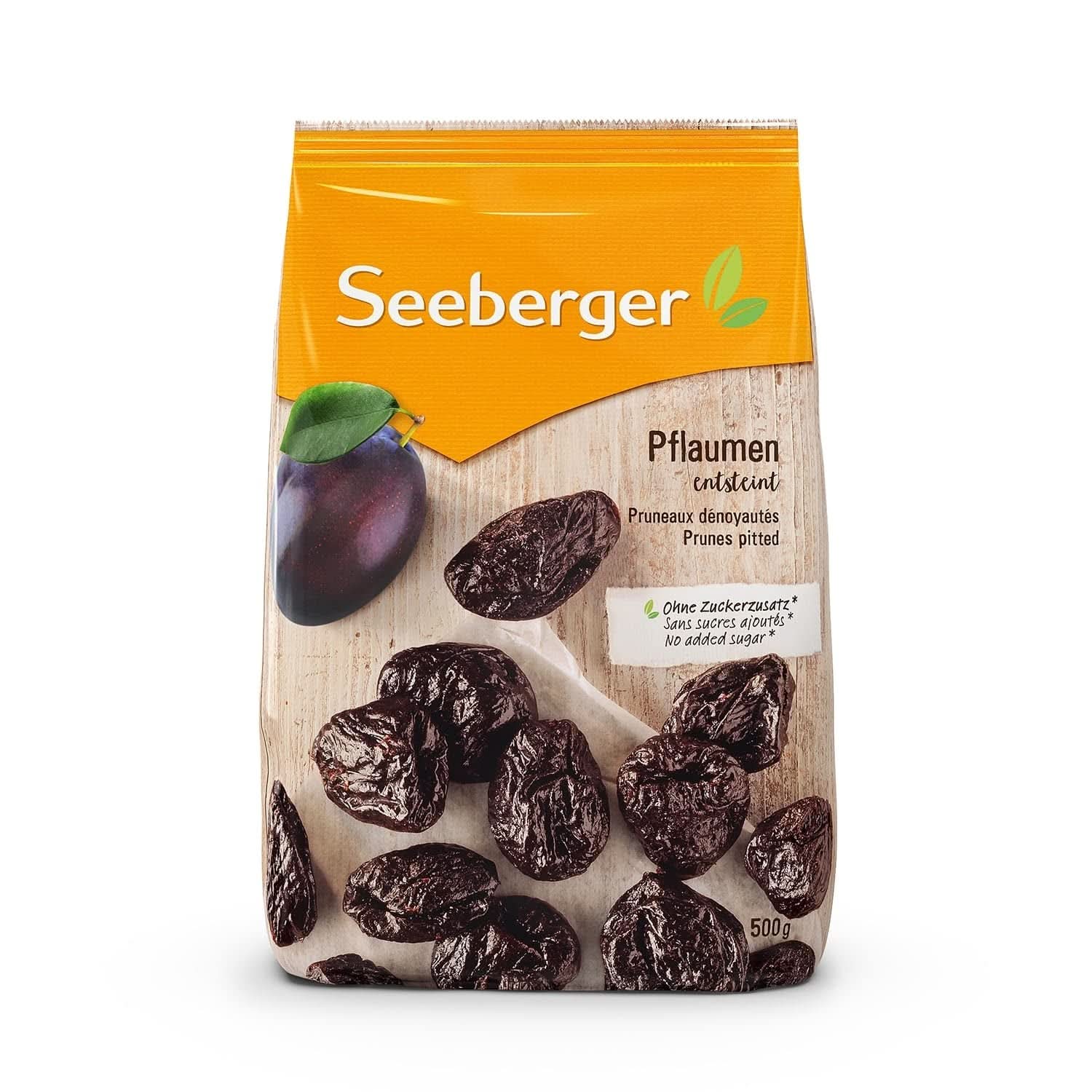 Seeberger Extra Large Tasty Best Quality Prunes - Very Sweet and Aromatic 13 x 125 Grams Naty Shop Dehydrated Products 500 Grams