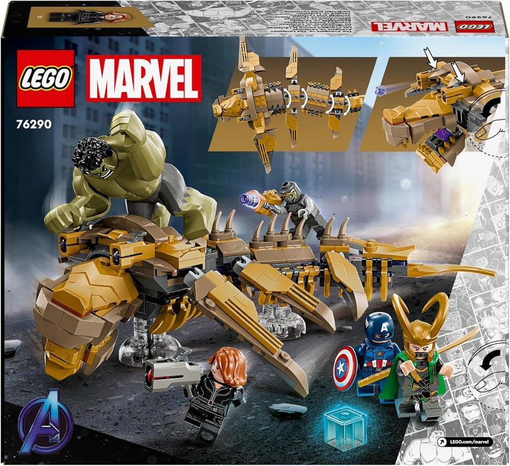 LEGO Marvel Avengers Vs. Leviathan Building Toy Set with Hulk and Captain America, Loki, Black Widow and Chitauri Minifigures Avengers Playset for Boys and Girls 7+ 76290 Building Sets Besuche den LEGO-Store