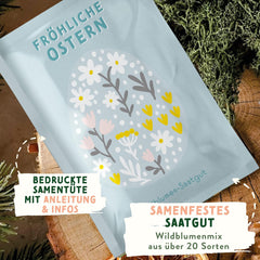 Wildflower Meadow Seeds | Easter Gift Flower Seeds, Easter Grass Seeds | Easter Flower Seeds and Easter Gifts for Kids | Wildflower Seeds | Packets of seeds for a wildflower meadow