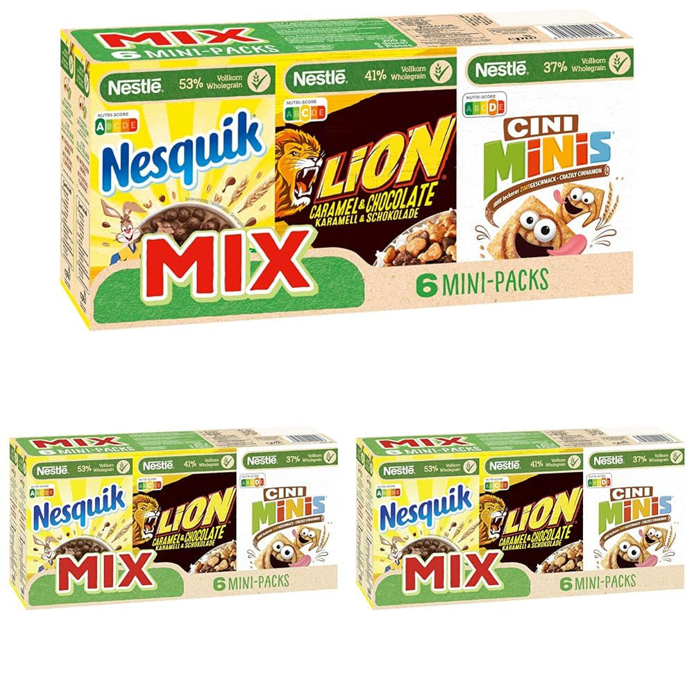 Nestlé Mix cereal mini packets, 6 pieces, 1 packet (1x200g to 4x30g, 2x40g)