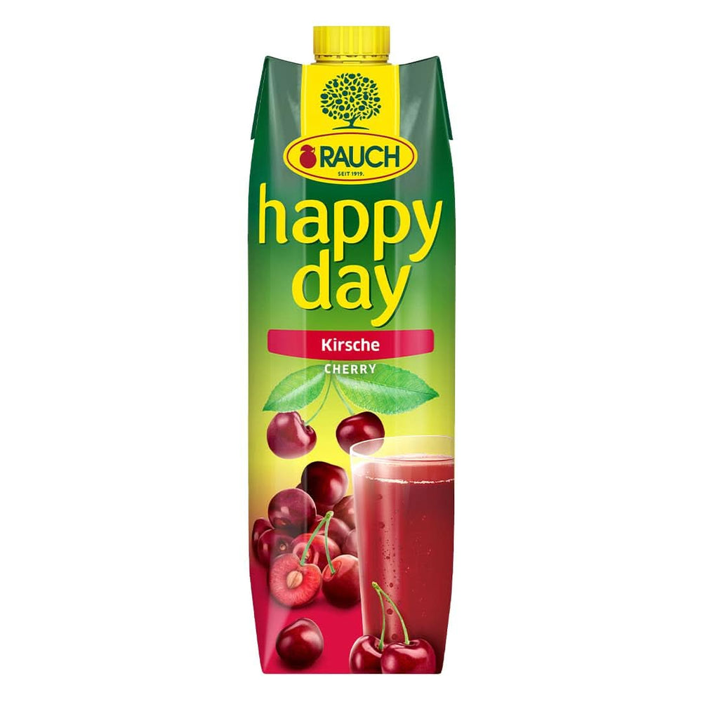 Rauch Happy Day Cherry | From selected sour cherries | 6X 1 liter, Tetra Prisma Naty Shop