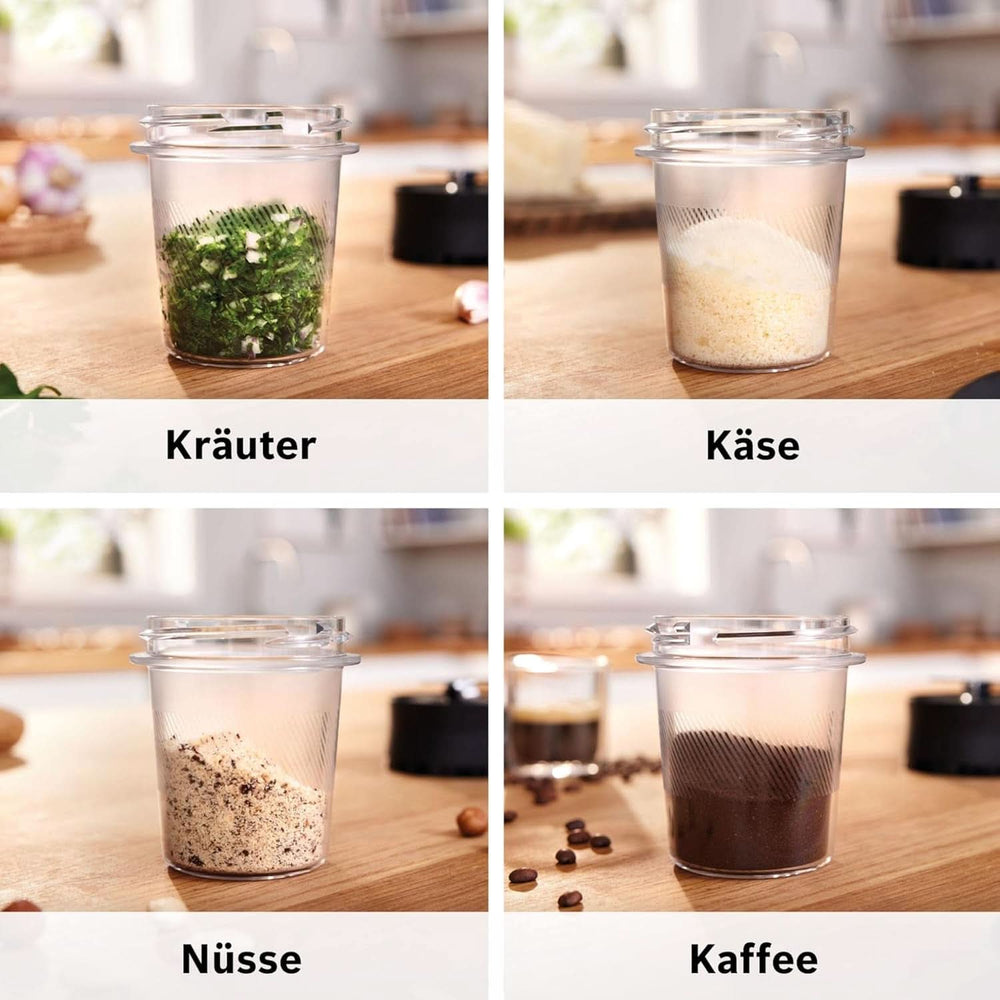 Bosch Standmixer Vitapower Serie 4 MMB6177S, Edelstahl-Klingen Made in Germany, 1.5L Thermosafe Glasbehälter, 0.6L To-Go-Flasche, Stopfer, Universalzerkleinerer, 30,000 U/Min, 1200 W, Silver Kitchen Naty Shop