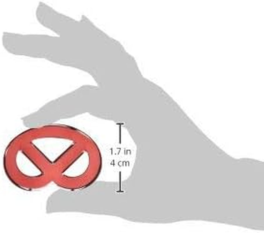 Covrig Städter cu ejector, 6,5 cm, oțel inoxidabil, argintiu-roșu, 6,5 x 6,5 x 6,5 cm