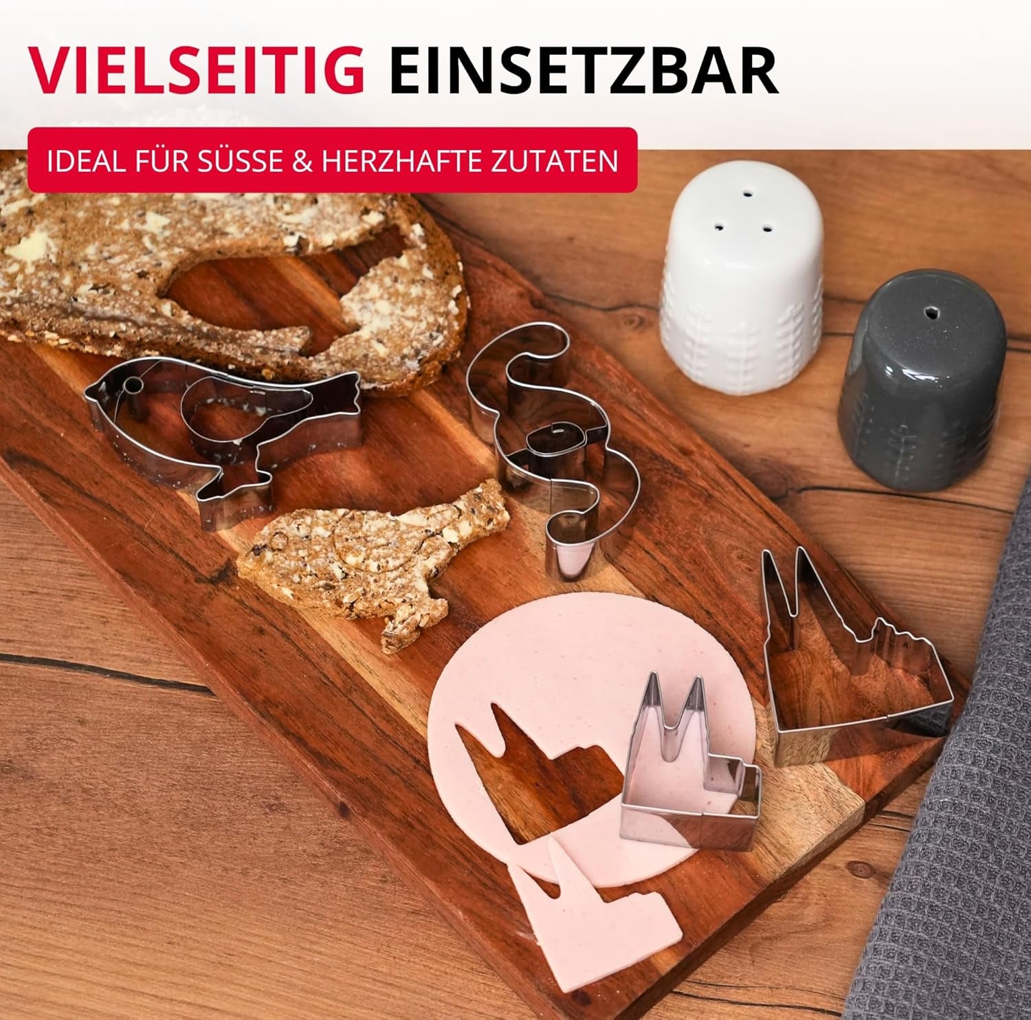 Formă de biscuiți Westmark Cologne Cathedral – Formă de biscuiți din oțel inoxidabil pentru fanii parfumului de Koln – Formă de biscuiți precisă pentru aluat, brânză, legume și decorațiuni de petrecere, 8 cm