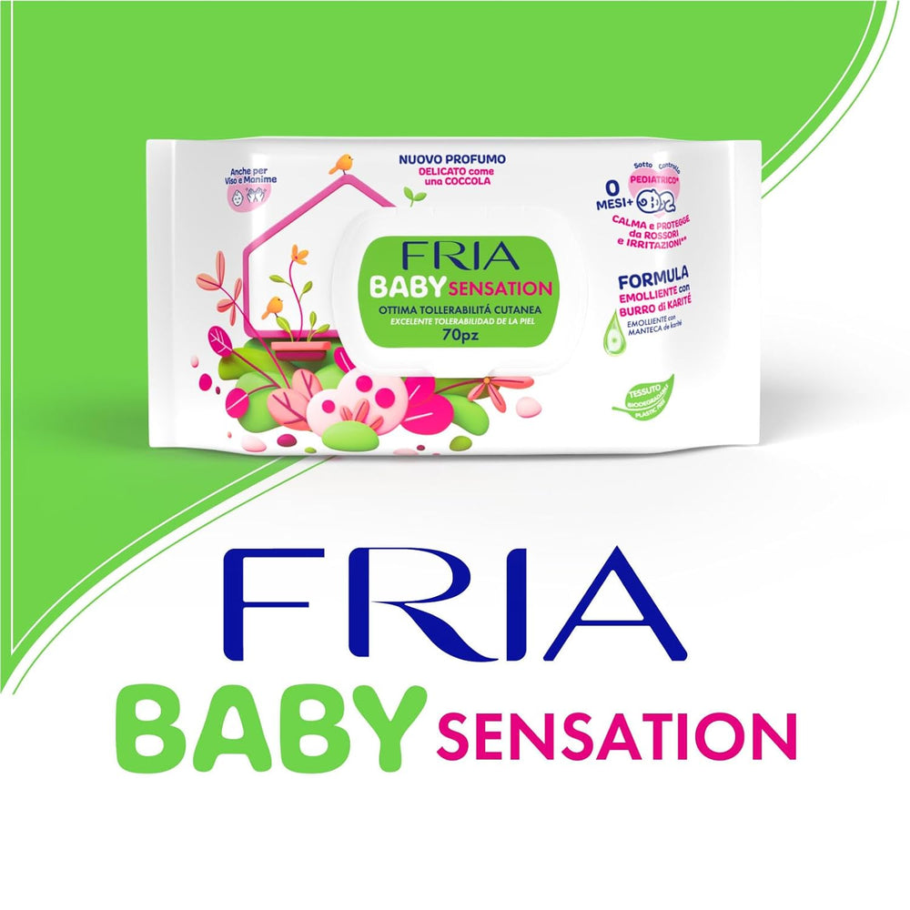 Baby Sensations with Lid, 72 Wet Wipes, Personal Care Cleansing Wipes, Unisex, Kids