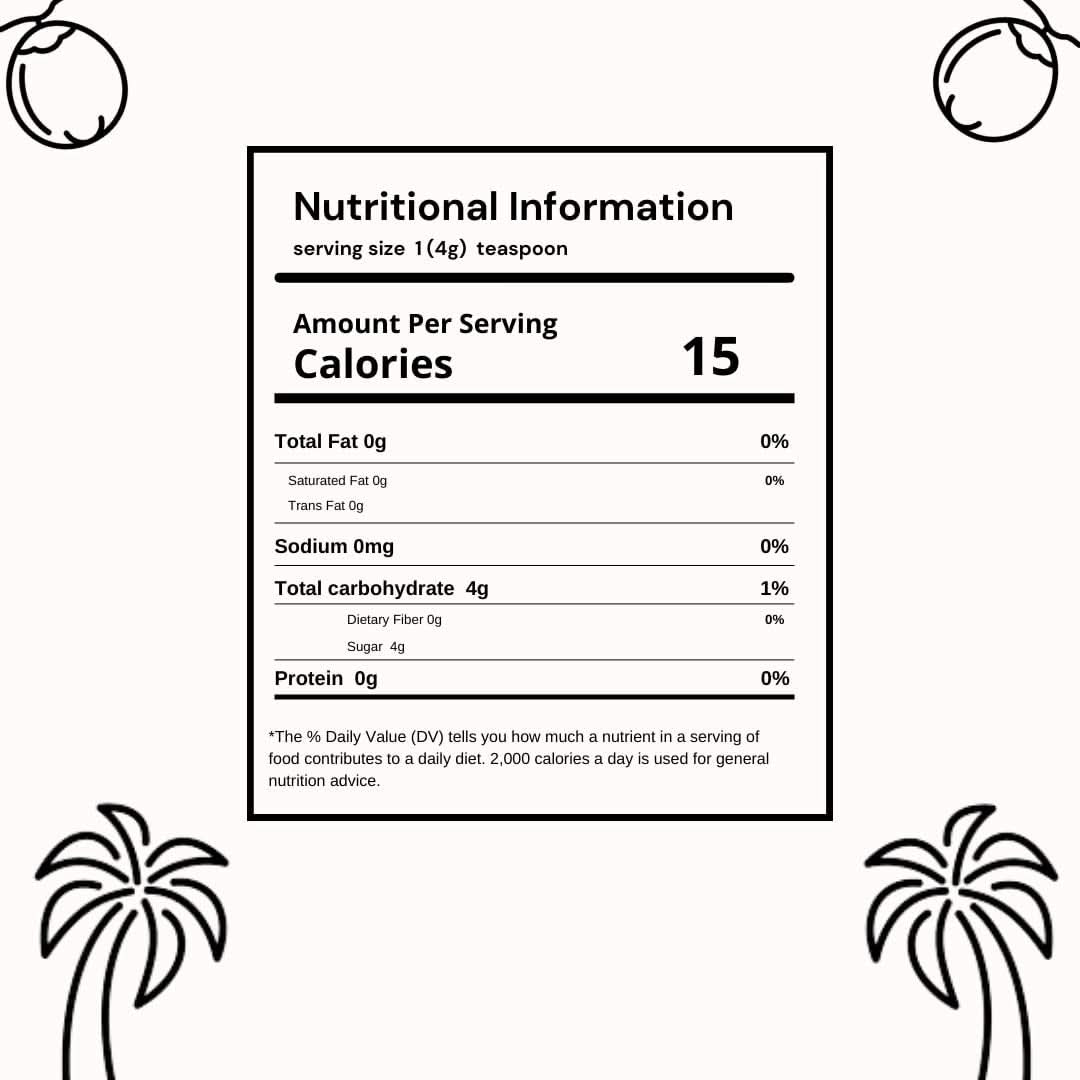 SVATV Brown palm sugar powder, 227 grams Sweeteners Naty Shop