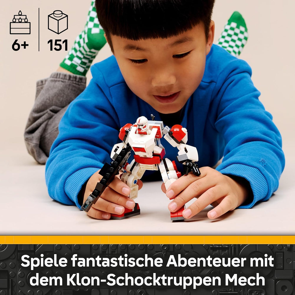 LEGO Star Wars 75448 Klon-Schocktruppen Mech - Bewegeliche Actionfigur mit Blastergewehr & Minifigur - Modellbau für Kinder - Geschenk für Jungen ab 6 Jahren & Star-Wars-Fans