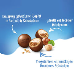 Knoppers Goodies Crunchy Minis – 1 x 180g – crunchy wafer balls filled with pieces of hazelnut, milk and nougat cream, covered in chocolate