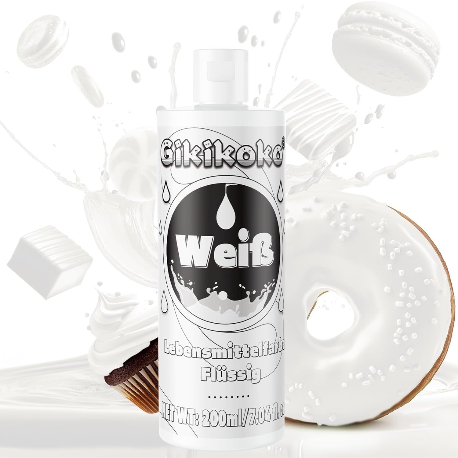 Colorant alimentar - Gikikoko 200ml colorant alimentar lichid, foarte concentrat, colorant alimentar pentru copt, macaroane, prăjituri, jeleu, fondant, prăjituri, slime DIY (violet)