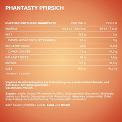 Ironmaxx Phantasty - Creamy Peach 250G Dose | Vegan Geschmackspulver Mit Echten Frucht- Oder Nussstückchen | Perfekter Zuckerersatz Sweeteners Naty Shop