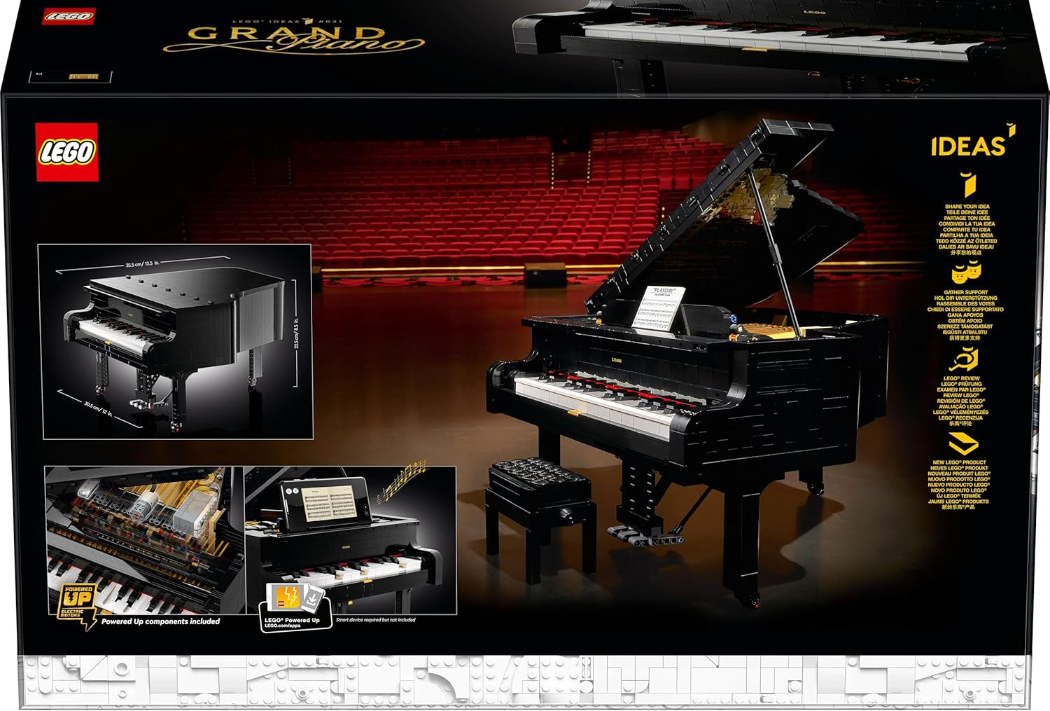 LEGO Ideas Concert Wing (21323); Bauset; Ihr eigener Konzertflügel; tolles Modellbauprojekt estimated Pianisten, Musiker, Musikliebhaber oder Bastler (3.662 Teile)
