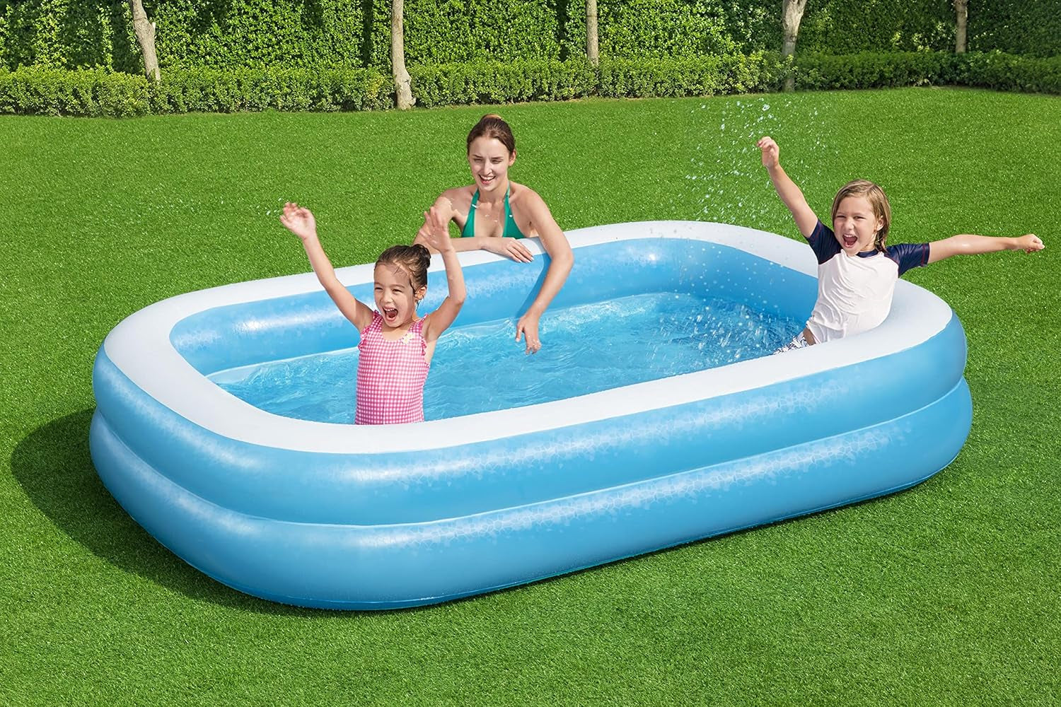 Bestway Family Pool, Rectangular Children's Pool, Easy to Assemble, Color, 262 x 175 x 51 cm