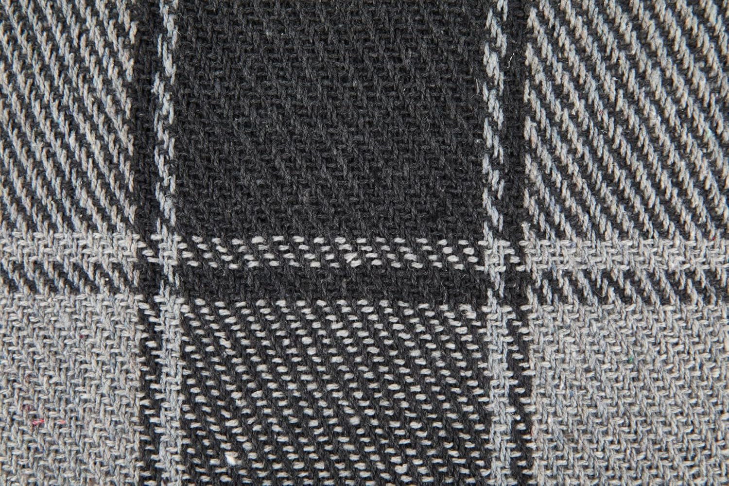 Frisco throw, Recycled cotton, Traditional, Plaid, For chair, couch, couch, throw, blanket, Anthracite, 127 X 152 Cm Beds and Blankets Emma Barclay