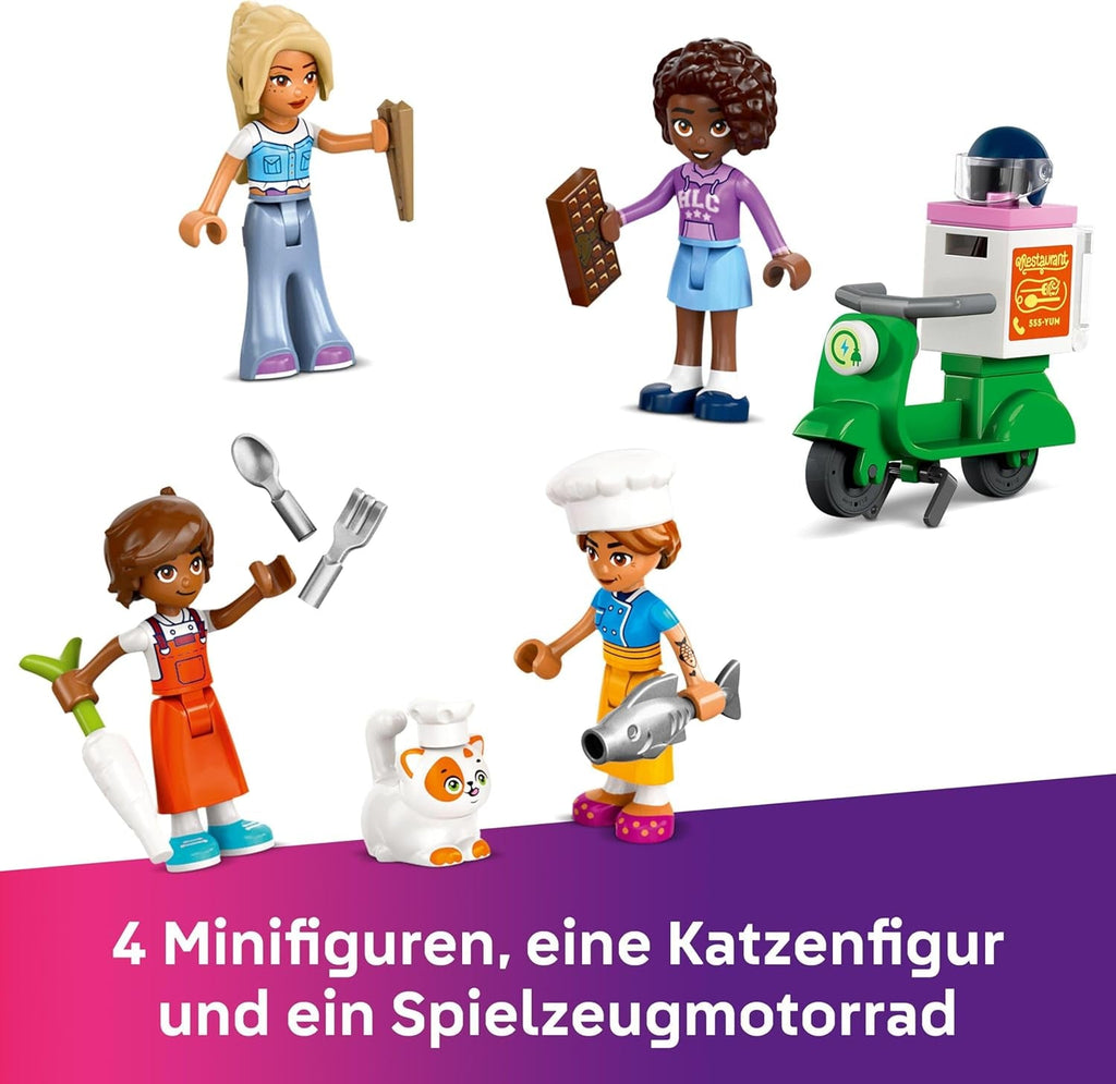 Restaurant și școală de gătit LEGO Friends, set de joacă de rol, jucărie educativă pentru copii de la 8 ani, promovează dezvoltarea socială, cadou de ziua de naștere sau de Crăciun pentru fete 42655 Seturi de constructie Besuche den LEGO-Store