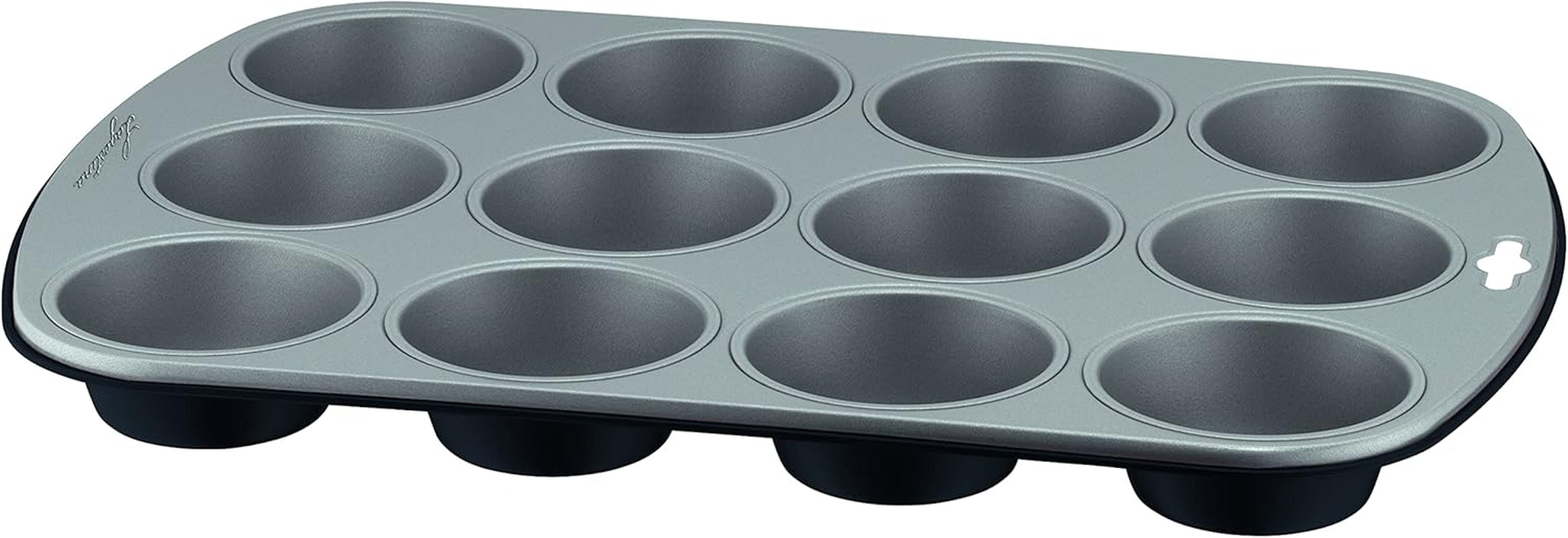 Gustosa Backform 12 Muffin Aus Stahl, Antihaftbeschichte, Für Backofen, Schwarz, 38 X 27 Cm Molds and trays for baking Naty Shop