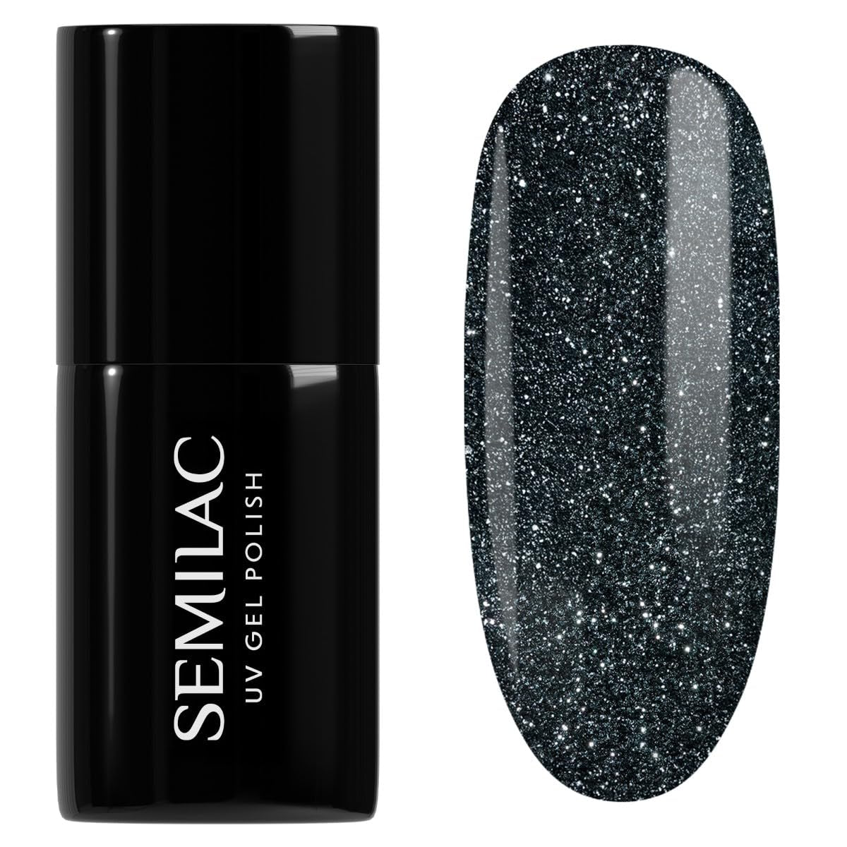 Semilac UV Nail Polish 029 Espresso 7ml Black White Collection
