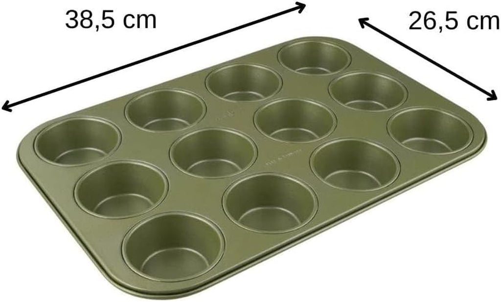 Zenker Muffinform Für 12 Stück – Ressourcenschonende Und Klimaneutrale Backform Für Muffins Und Cupcakes – 12Er Muffinblech Mit Veganer Antihaftbeschichtung Matrite si tavi pentru copt Naty Shop
