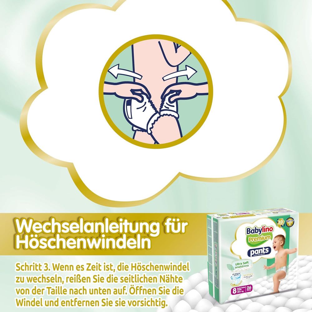 Premium Pants Size 8 with Ultra-Soft Filter, XXL (20+ kg), 26 pieces