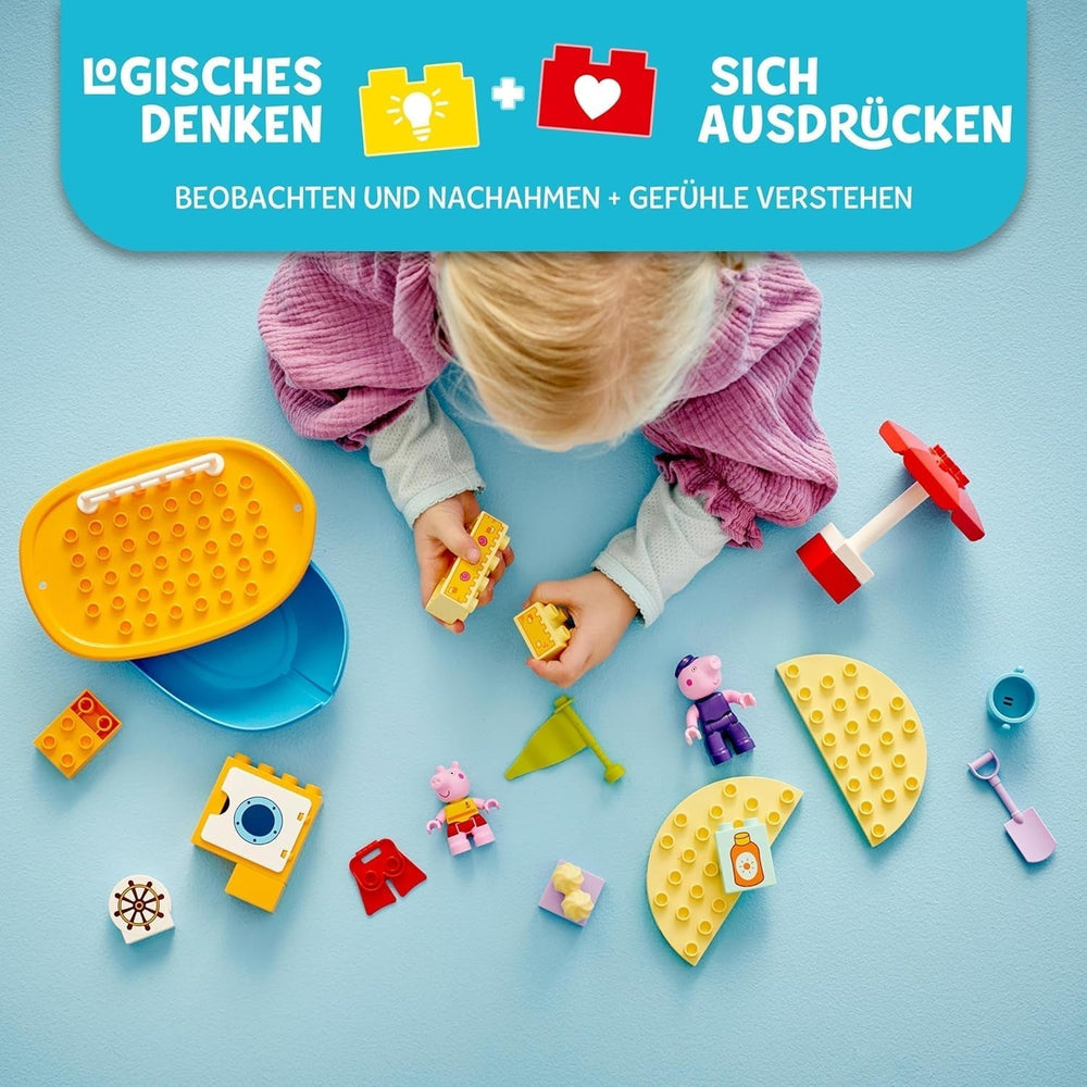 LEGO DUPLO Peppa's Boat Trip: Toy Boat Playset to Build and Rebuild with 2 Figures, Creative Toy, Gift Idea for 2-Year-Olds, Boys and Girls 10432 Building Sets Besuche den LEGO-Store