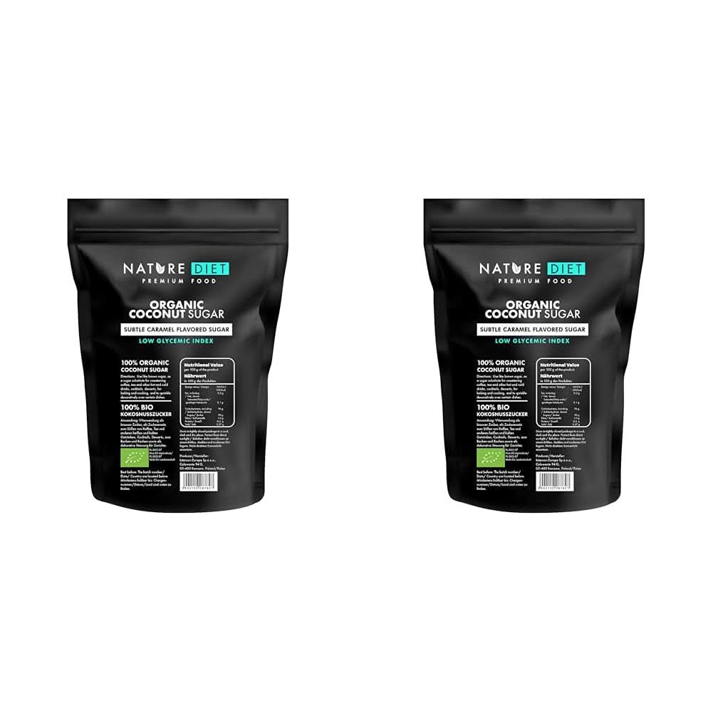 Organic coconut sugar, caramel flavor, 1.5 Kg Sweeteners Naty Shop