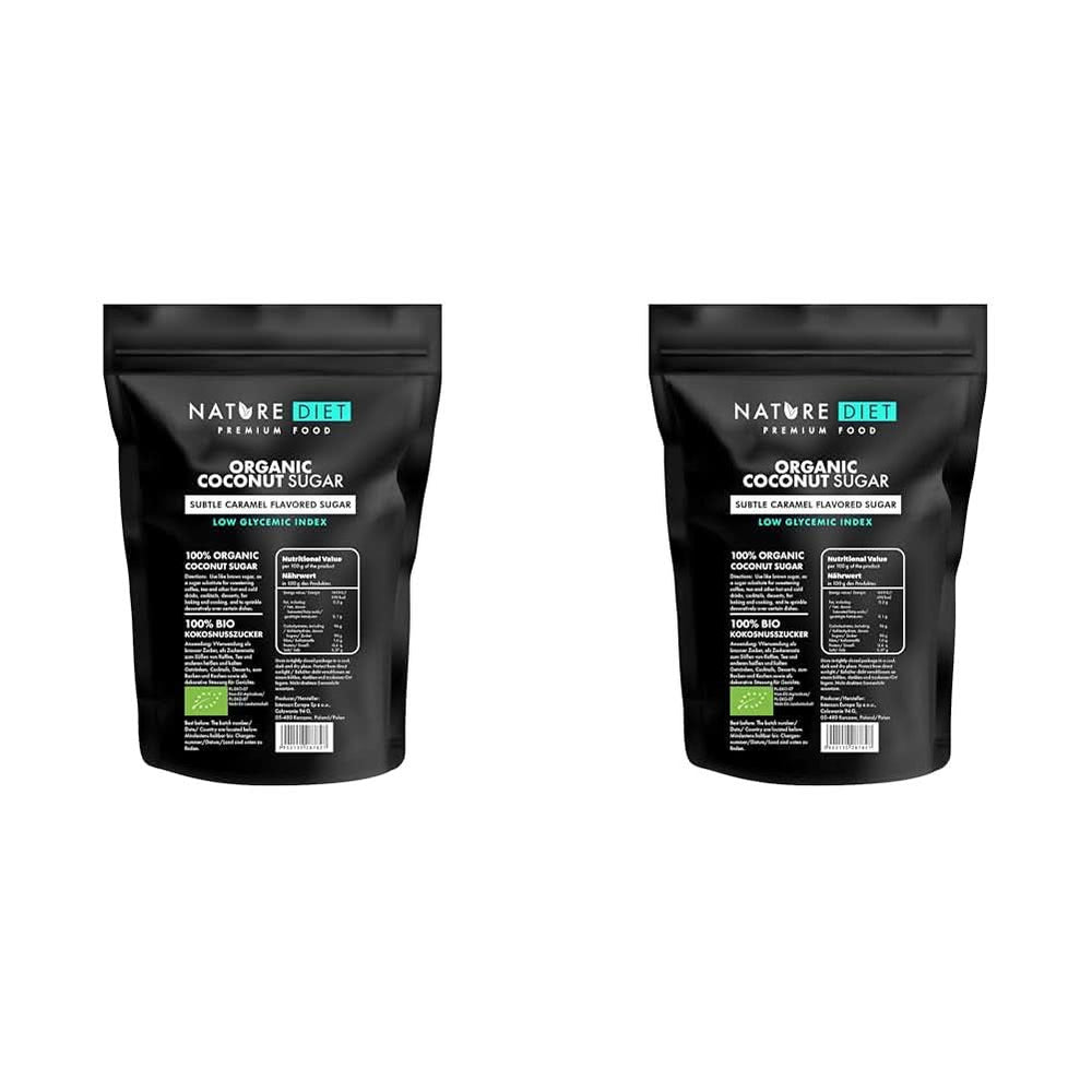 Organic coconut sugar, caramel flavor, 1.5 Kg Sweeteners Naty Shop