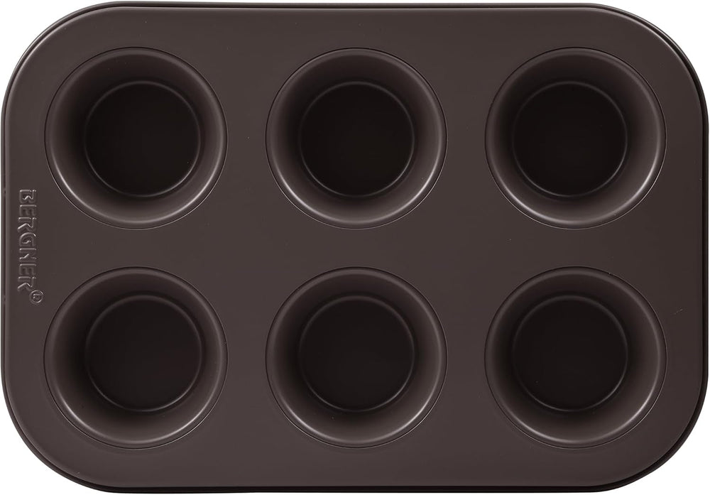 BERGNER BAKING LOVERS - Set Von 2 X 6 Cup Muffinformen - Kohlenstoffstahl Mit Ilag Essential, PFOA Frei, Leicht Zu Reinigen Molds and trays for baking Naty Shop