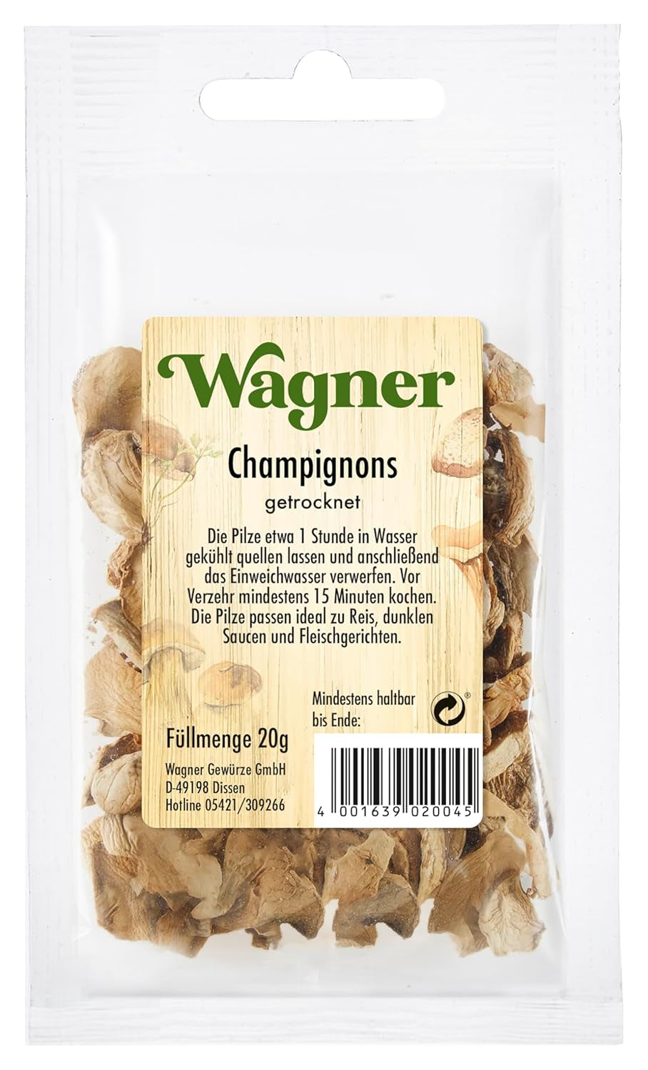 Wagner Green Forest dried Champignons im 1er Pack (1 x 20 g)