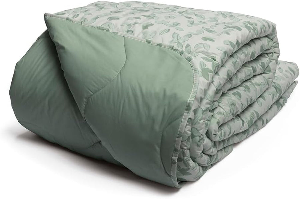 Foppapedretti Notte & Natura Pearl Wave double bed cover, 100% cotton cover, made in Italy Duvets and quilts Naty Shop Sage leaf Una Piazza E Mezza