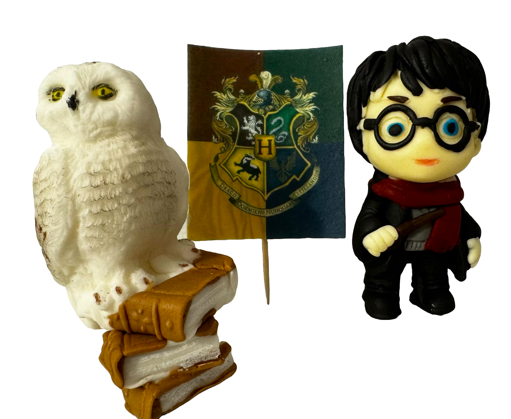 Set 3 decoratiuni comestibile din pasta de zahar, Harry Potter Decoratiuni din Pasta de Zahar Nati Shop