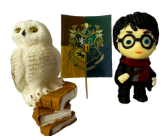 Set 3 decoratiuni comestibile din pasta de zahar, Harry Potter Decoratiuni din Pasta de Zahar Nati Shop