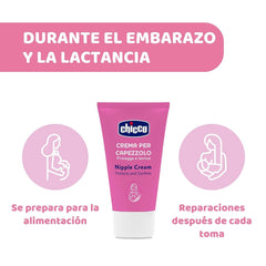 Chicco Brustwarzencreme, Bereitet Die Brustwarze Auf Das Stillen Vor, Nährend, Parfümfrei Und Sicher Für Kinder, Hinterlässt Keine Flecken Auf Dem Gewebe Accessories Food and Breastfeeding Bebe Naty Shop