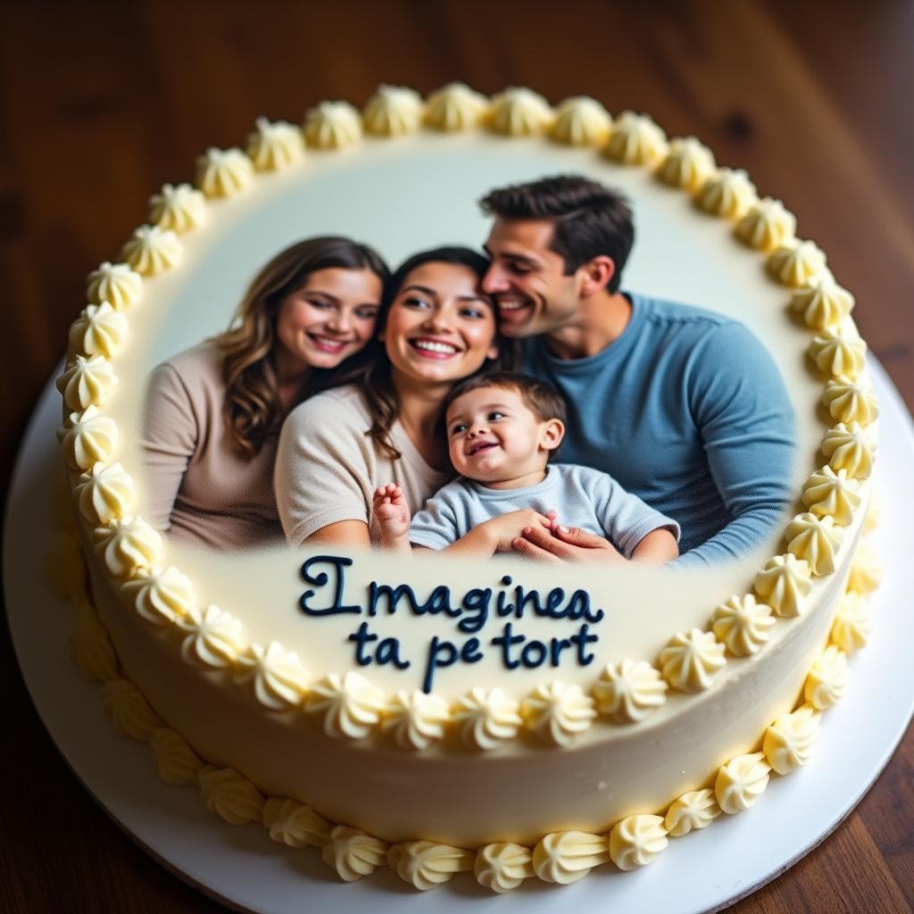 Imagine comestibila personalizata Decoratiuni din Pasta de Zahar Naty Shop Vafa (foaie napolitana) + Gel Neutru Rotunda