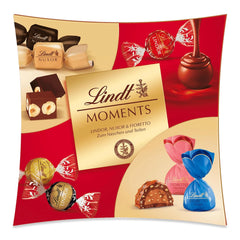 Lindt Chocolate | Lindt Moments box | 223g | Refined blend of the finest LINDOR truffles, nutty NUXOR cubes and crunchy FIORETTO | Chocolate gift