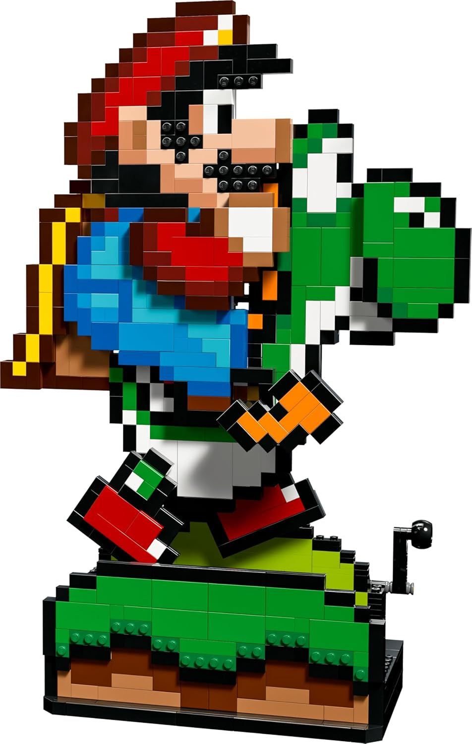 LEGO Super Mario World: Mario & Yoshi Nintendo Set zum Sammeln, pixelige Figuren, Modell zum Bauen und Exstellen, Wohn-Deko und Sammlerstück, Modellbausatz und Geschenk für Erwachsene Fans 71438