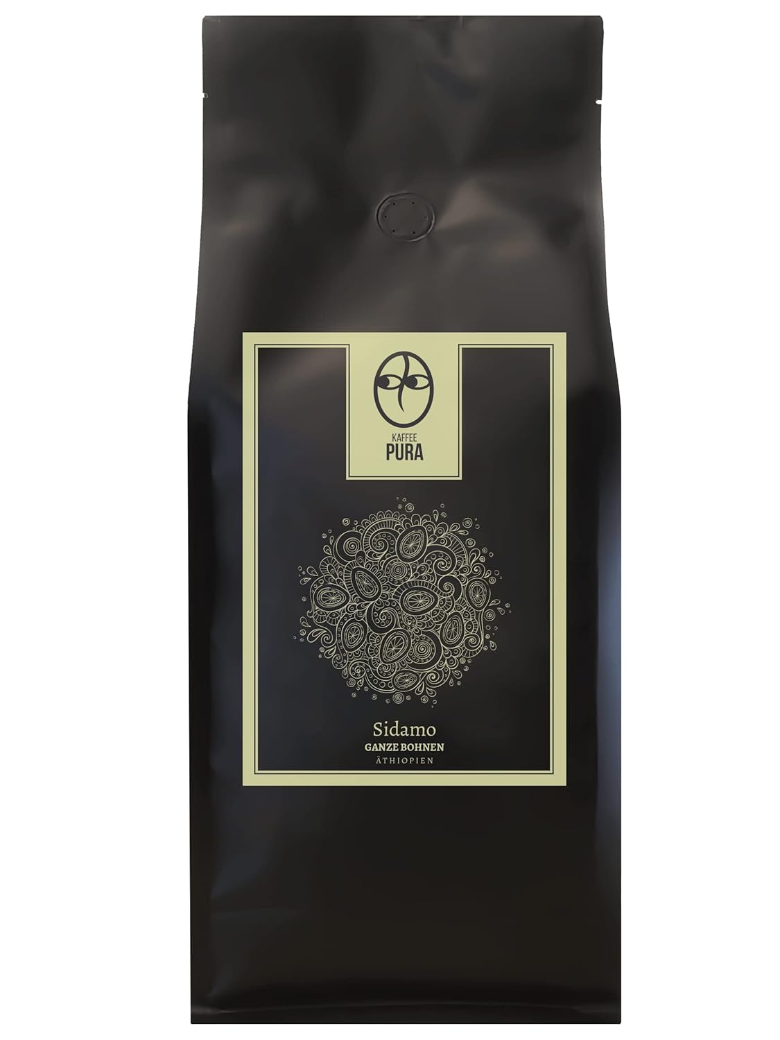 Cafea Sidamo organică din Etiopia, boabe întregi, 1000g
