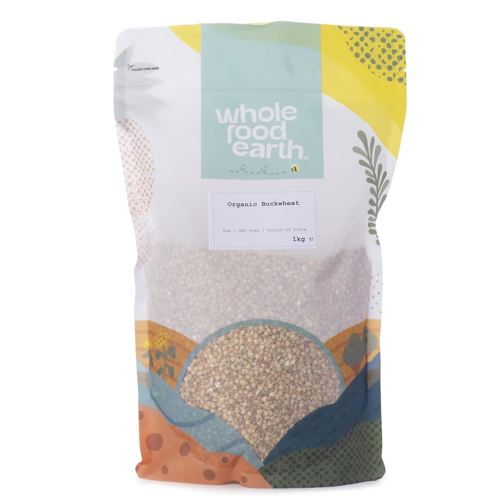 Wholefood Earth Organic Buckwheat - 3kg - Non-GMO - Vegan - High in Fiber - Certified Organic