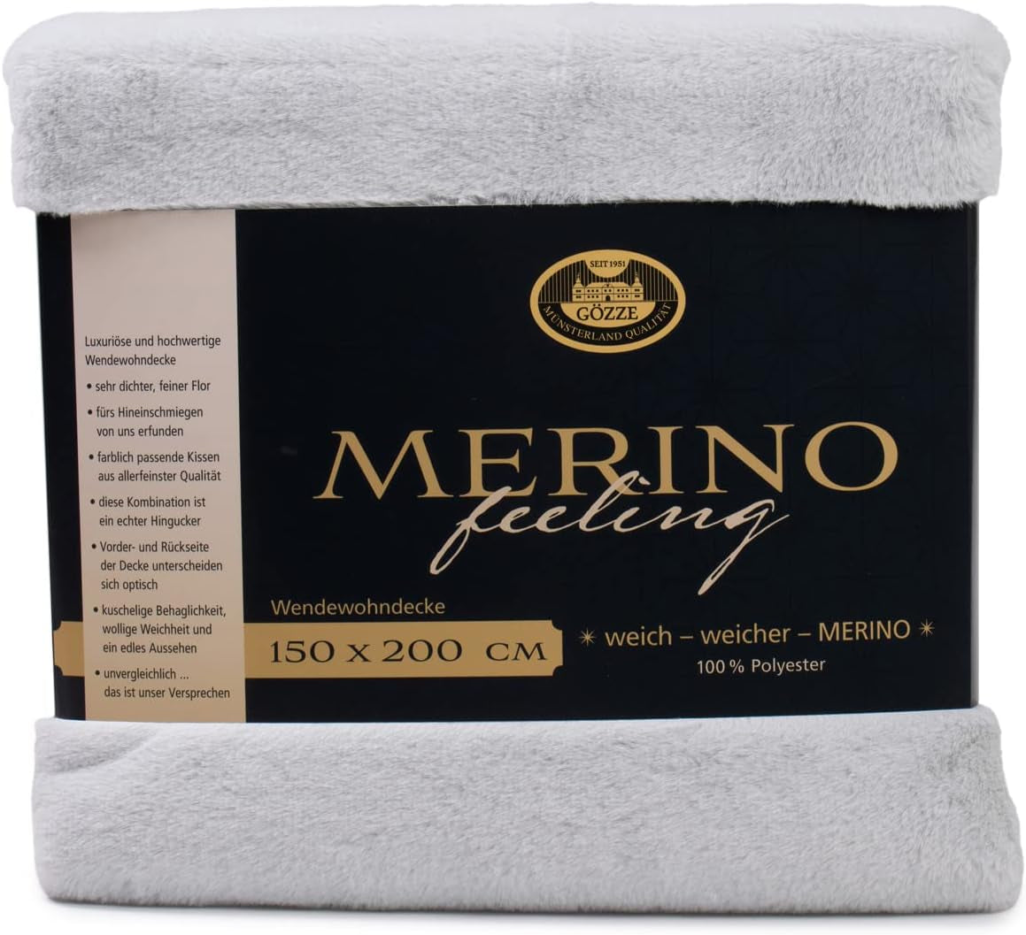 Gözze - Comfortable Blanket, Reversible, High Density 600 G/M², 150 X 200 Cm - Dark Green Beds and Blankets Besuche den GÃ¶zze-Store Silver 150 X 200 Cm