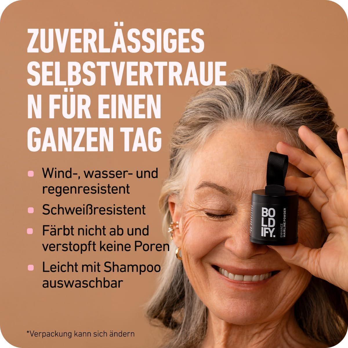 BOLDIFY pulbere rădăcină 4g - corector de păr pentru îngroșarea părului pentru femei și bărbați, acoperire gri pentru 48h, machiaj de păr rezistent la apă pentru a ascunde rădăcinile (negru) Vopsea pentru par Naty Shop