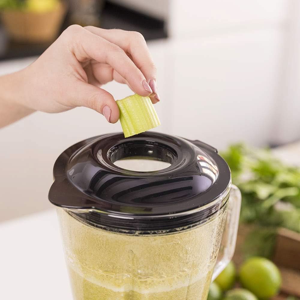 Cecotec Mixer Glas Power Schwarz Titan 1000 INOX. 1000 W, Edelstahlgehäuse, 6-Blatt-Blatt Mit Schwarzer Titanbeschichtung, 1.5-L-Glaskrug, 5 Geschwindigkeiten [Energieeffizienzklasse a +] Kitchen Naty Shop