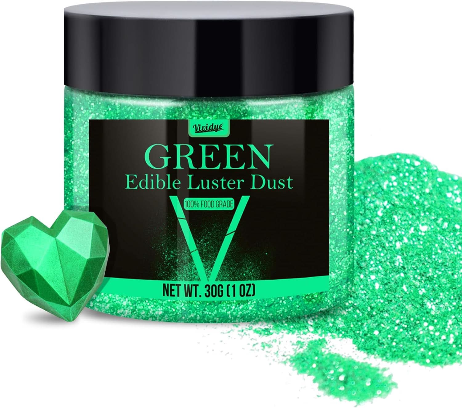 Edible glitter, 5 grams Naty Shop Green