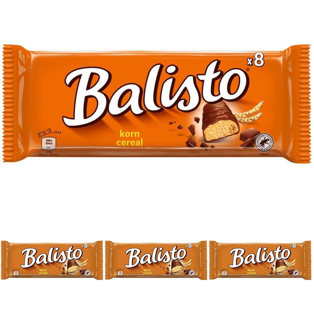 Balisto Chocolate Pack Bulk, Yoberry, Cereal & Yogurt Chocolate Bars, 8 x 18.5g, Chocolate, Muesli Bars, Chocolate Bulk Pack (148g)