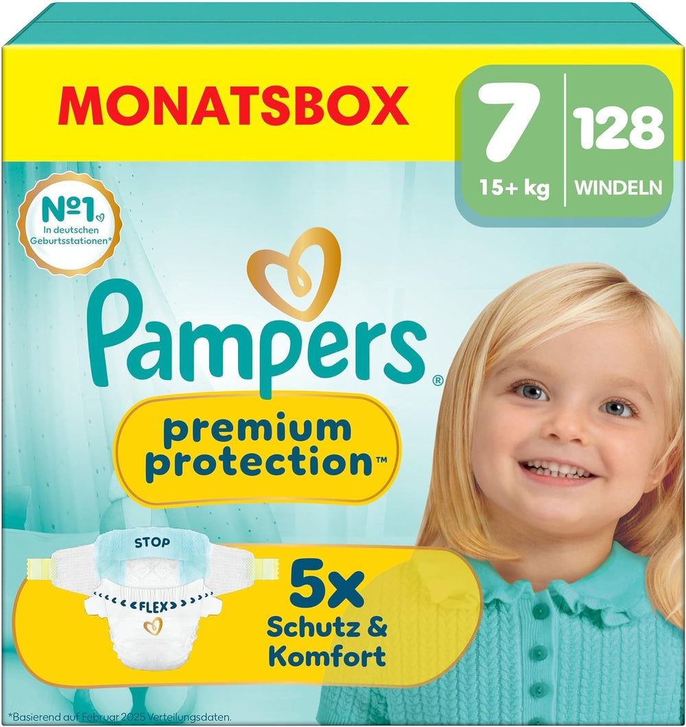 Pampers Premium Protection Size 6, 144 Diapers, 13kg-18kg, Our #1 Skin and Leak Protection
