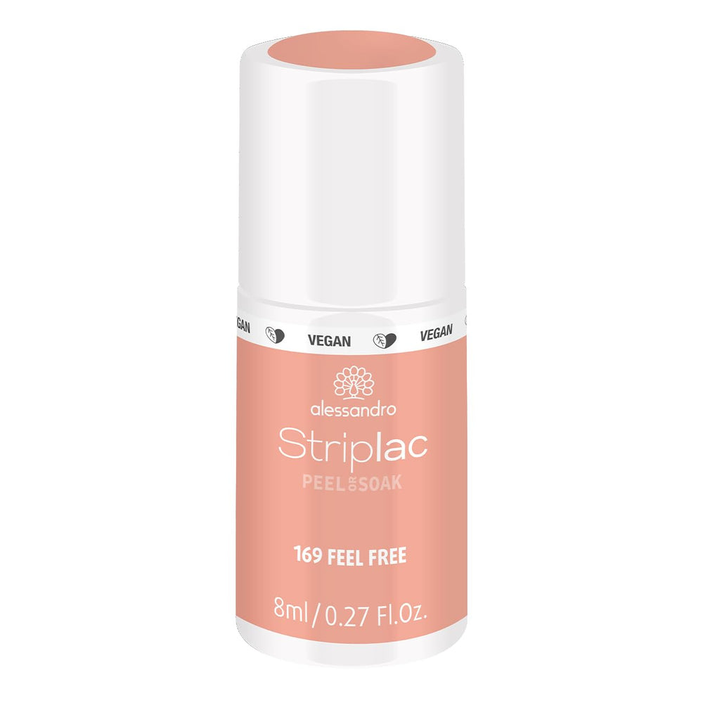UV nail polish alessandro Striplac Coral Sunshine – Delicate and long-lasting – Easy removal thanks to the removal technology – Vegan and cruelty-free – 8 ml